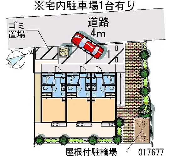 ★手数料０円★府中市浅間町２丁目 月極駐車場